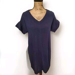 Bobeau Women's Size XS Navy Blue Short Sleeve Shift Dress NEW